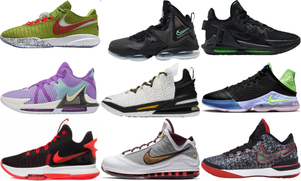 lebron james different colored shoes