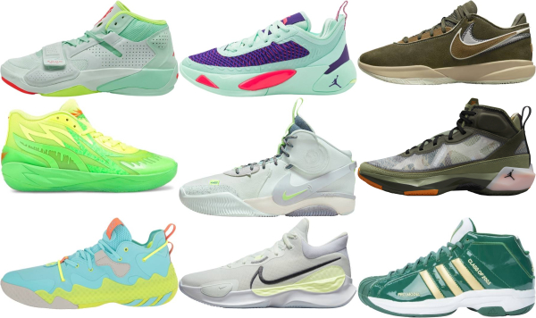 buy men's green basketball shoes for men and women
