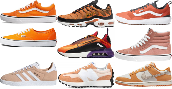 buy men's orange sneakers for men and women