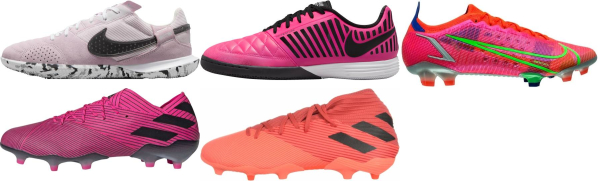 buy men's pink soccer cleats for men and women