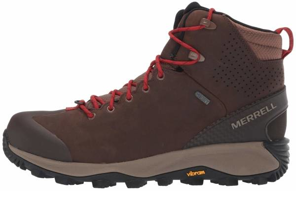 red lace hiking boots