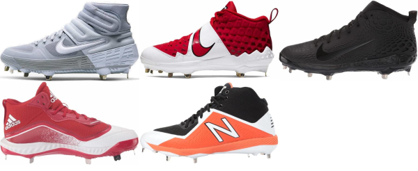 mid metal baseball cleats