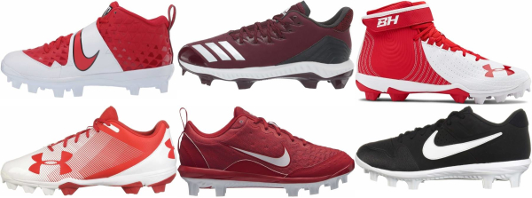 red molded cleats