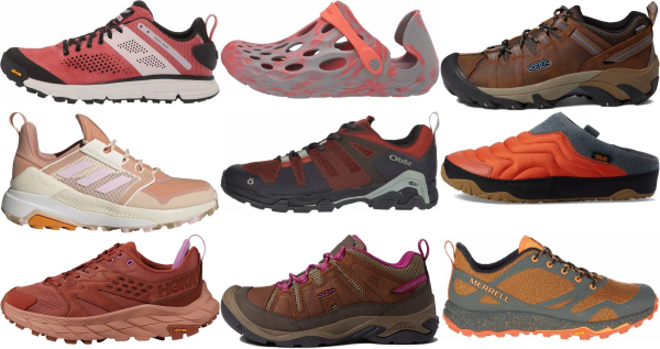 buy orange hiking shoes for men and women