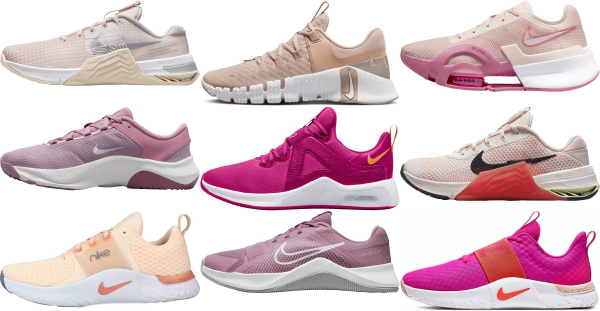 buy pink nike training shoes for men and women