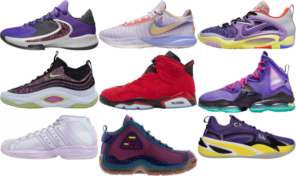 all purple basketball shoes