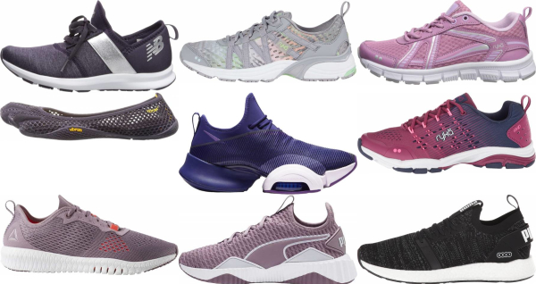 purple workout shoes
