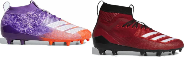 red molded cleats