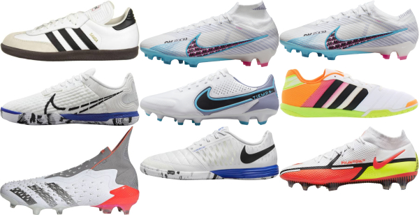 buy white soccer cleats for men and women