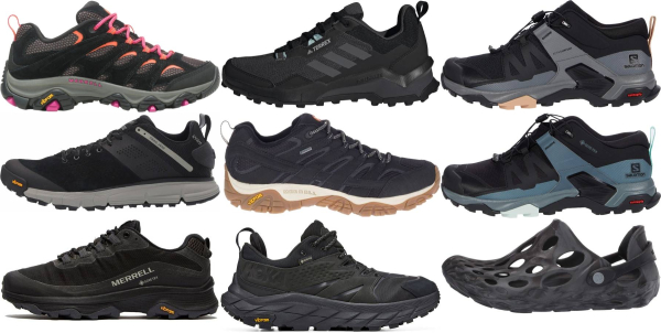 buy women's black hiking shoes for men and women