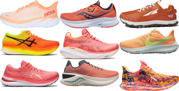 buy women's orange running shoes for men and women