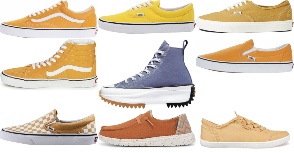 yellow canvas sneakers