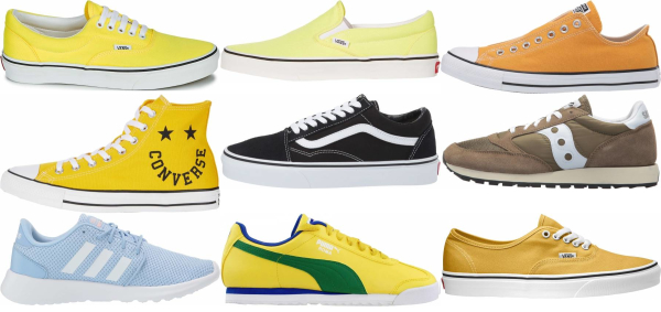 yellow color sneakers