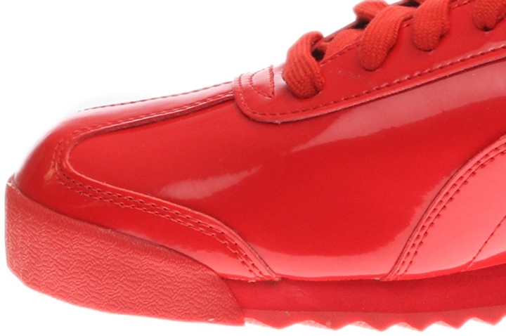 red patent leather pumas