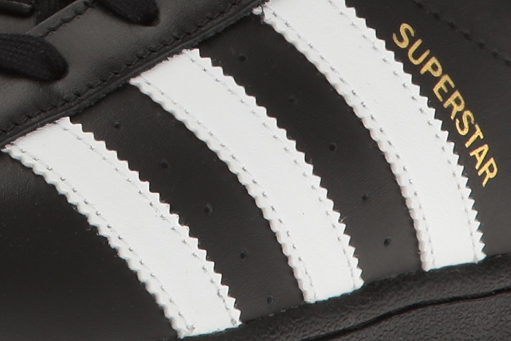 Adidas Superstar lateral view of Three Stripes