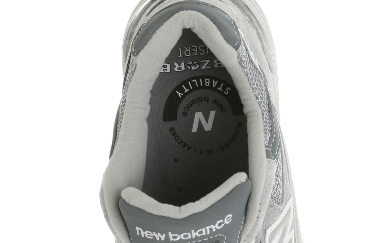 New Balance 992 collar top view