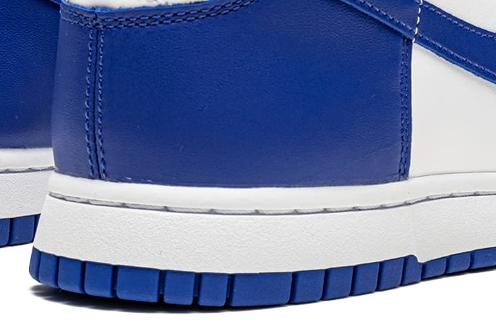 Nike Dunk High heel view of blue