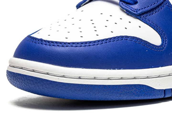 Nike Dunk High toe box of blue