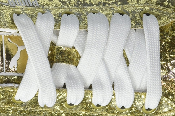 PUMA Basket Platform Glitter lace-up closure