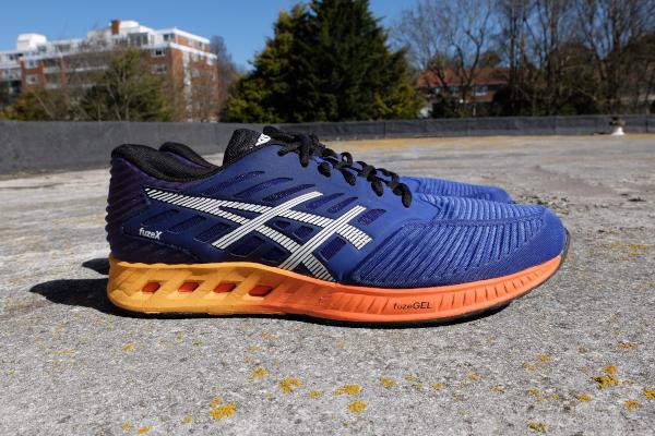 asics fuzex blue orange