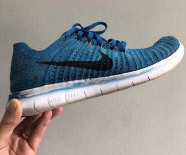 nike free rn flyknit blue