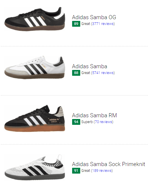 shoes similar to adidas samba