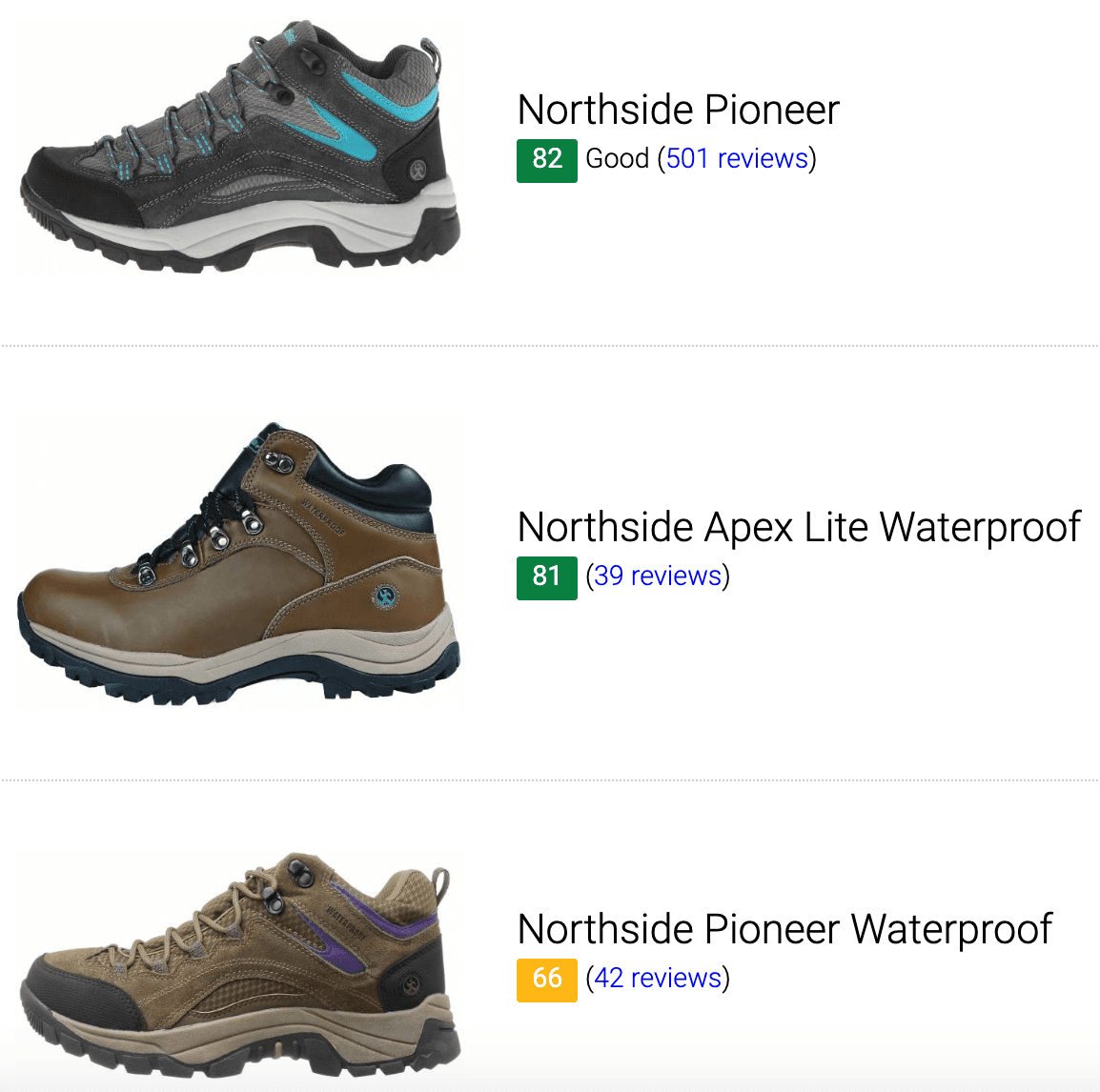 northside hiking shoes