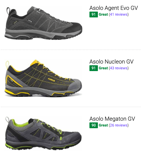 asolo low hikers