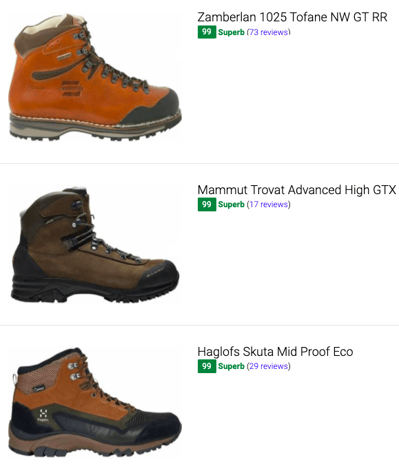 200+ Leather waterproof hiking boots: Save up to 51% | RunRepeat