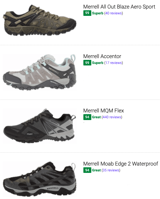 merrell low cut hiking shoes