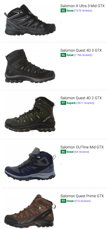 best salomon waterproof hiking boots