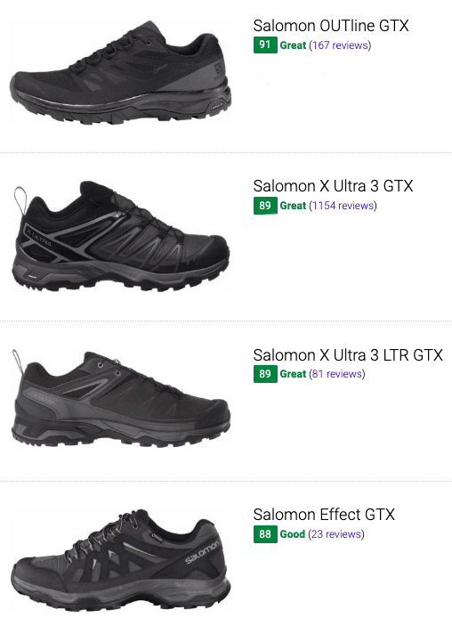 best salomon waterproof hiking shoes
