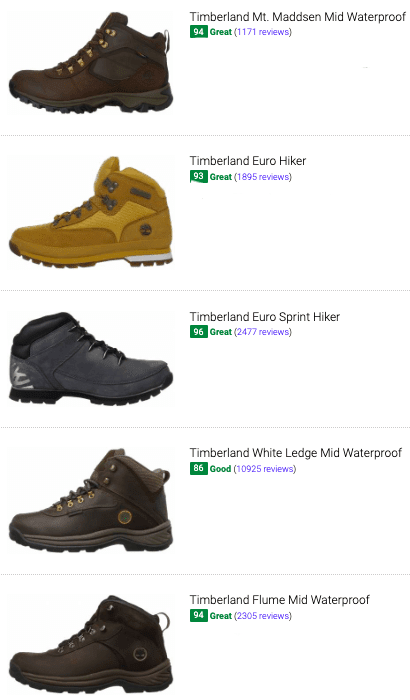 best hiking boots timberland
