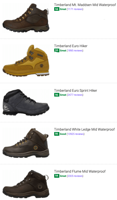 best timberland hiking boots