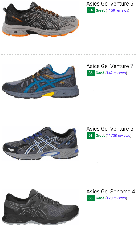 asics support trail running shoes