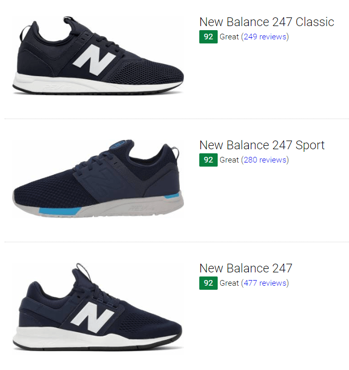 new balance ranking