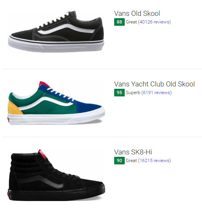 vans shoes discounted