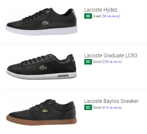 Black Lacoste sneakers