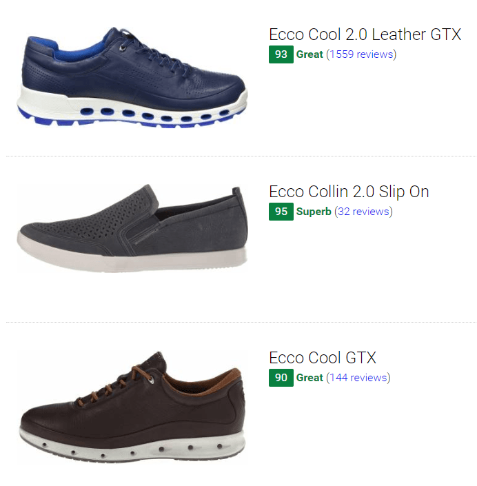 best ecco walking shoes