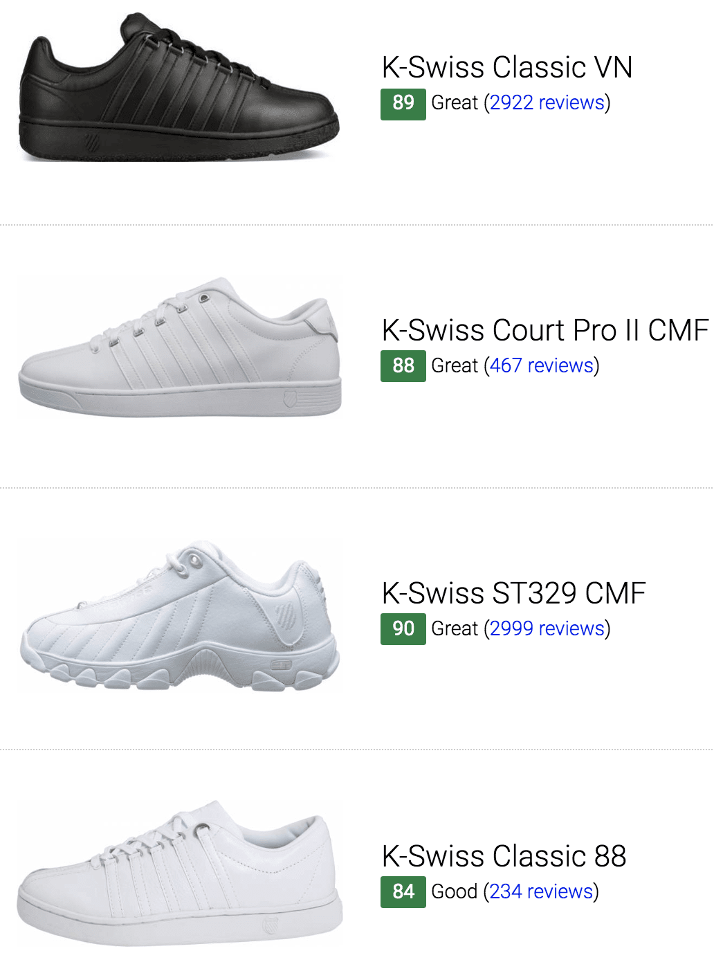 k swiss athletic shoes