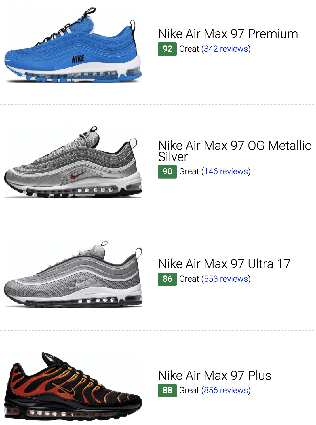 air max 97 all models