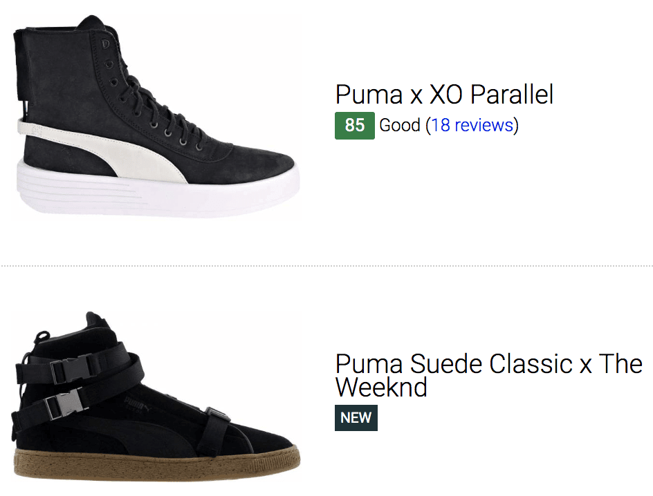 puma brand sneakers