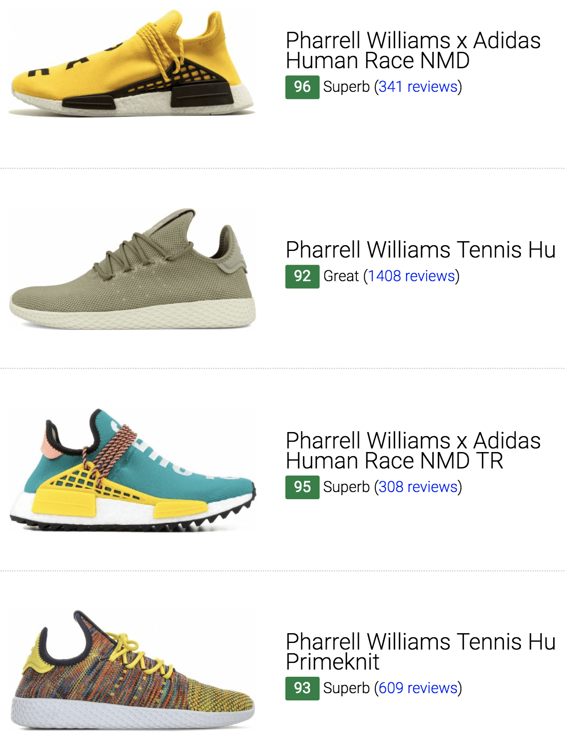 Save 20% on Pharrell Williams Sneakers 
