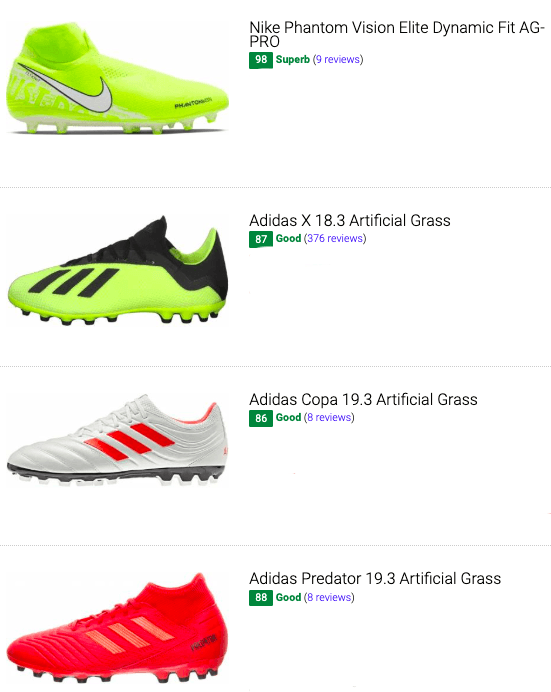 football boots for artificial turf