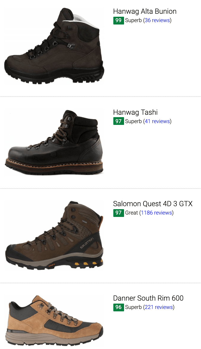 best brown leather hiking boots